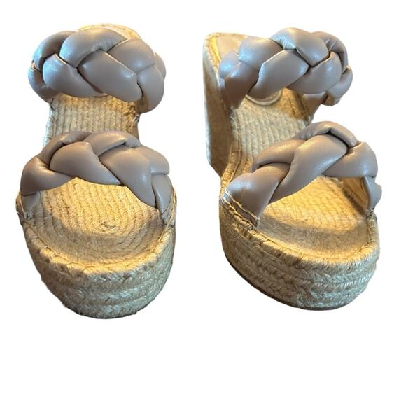 Kenneth Cole Olivia Braid Slip On Espadrille Wedge Platform  Sandals NEW 10 - Picture 4 of 11